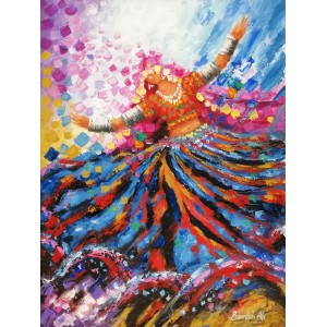 Bandah Ali, 18 x 24 Inch, Acrylic on Canvas, Figurative-Painting, AC-BNA-043
